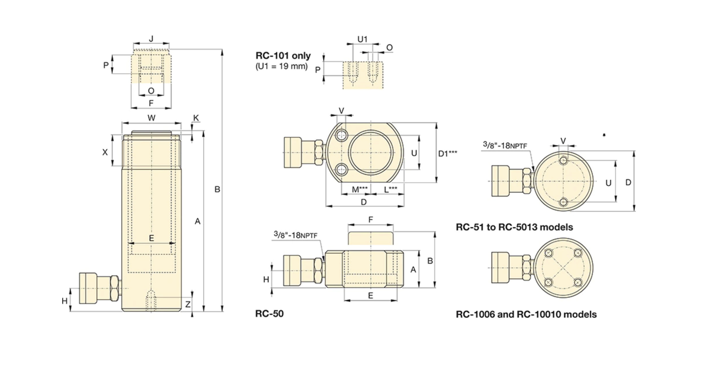 CILINDROS HIDRÁULICOS DE 10 A 100
